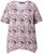 Ulla Popken Half-sleeve A-line V-neck Pointed Hem Animal Pattern T-shirt Pastel Rose - Trykket T-skjorter for dame - 