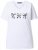 Ulla Popken Bow Short Sleeve Graphic Tee Snow White - Trykket T-skjorter for dame - 