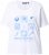 Ulla Popken Drinks And Sunset Graphic Tee Snow White - Trykket T-skjorter for dame - 