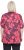 Ulla Popken Quick Drying Flower Print Short Sleeve Tee Dark Cherry - Trykket T-skjorter for dame - 