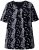 Ulla Popken Letter Print Short Sleeve Tee Black - Trykket T-skjorter for dame - 