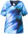 Ulla Popken Cutout Abstract Print Short Sleeve Tee Light Sapphire - Trykket T-skjorter for dame - 