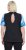 Ulla Popken Cutout Abstract Print Short Sleeve Tee Light Sapphire - Trykket T-skjorter for dame - 