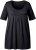 Ulla Popken Essential Front Pleat Tee Black - T-skjorter - 