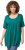 Ulla Popken Essential Front Pleat Tee Dark Emerald - T-skjorter - 