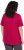 Ulla Popken Essential Front Pleat Tee Dark Raspberry - T-skjorter - 