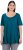 Ulla Popken Essential Front Pleat Tee Cerulean - T-skjorter - 