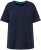 Ulla Popken Piping Accent Functional UVP 50+ Stretch Knit Top Navy Blue - T-skjorter - 