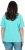 Ulla Popken Piping Accent Functional UVP 50+ Stretch Knit Top Aqua Green - T-skjorter - 