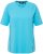 Ulla Popken Piping Accent Functional UVP 50+ Stretch Knit Top Bright Turquoise - T-skjorter - 