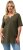 Ulla Popken Essential Notch Neck Stretch Tee Forest Green - T-skjorter - 
