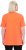 Ulla Popken Essential Notch Neck Stretch Tee Coral Pink - T-skjorter - 