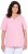 Ulla Popken Essential Notch Neck Stretch Tee Pink - T-skjorter - 