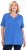 Ulla Popken Essential Notch Neck Stretch Tee Peacock Blue - T-skjorter - 