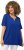 Ulla Popken Essential Notch Neck Stretch Tee Cobalt Blue - T-skjorter - 
