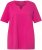 Ulla Popken Essential Notch Neck Stretch Tee Fuchsia Pink - T-skjorter - 
