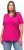 Ulla Popken Essential Notch Neck Stretch Tee Fuchsia Pink - T-skjorter - 