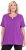 Ulla Popken Essential Notch Neck Stretch Tee Purple - T-skjorter - 