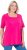 Ulla Popken Essential Square Neck Stretch Tee Magenta Pink - T-skjorter - 