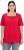 Ulla Popken Essential Square Neck Stretch Tee Red - T-skjorter - 