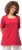 Ulla Popken Essential Square Neck Stretch Tee Dark Pink - T-skjorter - 