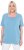 Ulla Popken Essential Square Neck Stretch Tee Light Teal - T-skjorter - 