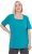 Ulla Popken Essential Square Neck Stretch Tee Green Emerald - T-skjorter - 