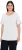 Ulla Popken Double Layer Rounded V-Neck Slim Fit Tee Snow White - T-skjorter - 