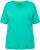 Ulla Popken Double Layer Rounded V-Neck Slim Fit Tee Turquioise Green - T-skjorter - 