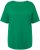 Ulla Popken Double Layer Rounded V-Neck Slim Fit Tee Green Emerald - T-skjorter - 