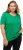 Ulla Popken Double Layer Rounded V-Neck Slim Fit Tee Green Emerald - T-skjorter - 