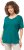 Ulla Popken Double Layer Rounded V-Neck Slim Fit Tee Dark Emerald - T-skjorter - 