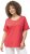 Ulla Popken Double Layer Rounded V-Neck Slim Fit Tee Dark Coral - T-skjorter - 