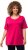 Ulla Popken Double Layer Rounded V-Neck Slim Fit Tee Magenta Pink - T-skjorter - 