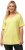 Ulla Popken Double Layer Rounded V-Neck Slim Fit Tee Lemon Yellow - T-skjorter - 