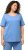 Ulla Popken Double Layer Rounded V-Neck Slim Fit Tee Cloud Blue - T-skjorter - 