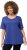 Ulla Popken Double Layer Rounded V-Neck Slim Fit Tee Blue Purple - T-skjorter - 