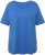 Ulla Popken Double Layer Rounded V-Neck Slim Fit Tee Blue - T-skjorter - 