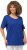 Ulla Popken Double Layer Rounded V-Neck Slim Fit Tee Cobalt Blue - T-skjorter - 