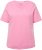 Ulla Popken Double Layer Rounded V-Neck Slim Fit Tee Light Pink - T-skjorter - 