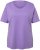 Ulla Popken Double Layer Rounded V-Neck Slim Fit Tee Pale Lilac - T-skjorter - 