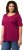 Ulla Popken Double Layer Rounded V-Neck Slim Fit Tee Magnolia Red - T-skjorter - 