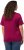 Ulla Popken Double Layer Rounded V-Neck Slim Fit Tee Magnolia Red - T-skjorter - 