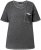 Ulla Popken Cold Dye Ruffle Edge Pocket Tee Graphite Grey - T-skjorter - 
