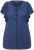 Ulla Popken Wing Sleeve V-Neck Tee Navy - T-skjorter - 