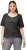 Ulla Popken Cold Dyed Sweetheart Neckline Short Sleeve Tee Graphite Grey - T-skjorter - 