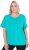 Ulla Popken UPF 50 Quick Drying Tee Turquoise - T-skjorter - 