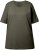 Ulla Popken Basic Round Neck Short Sleeve Relaxed Fit T-Shirt Olive Grey - T-skjorter - 