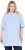 Ulla Popken Basic Round Neck Short Sleeve T-Shirt Light Blue - T-skjorter - 