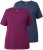 Ulla Popken Eco Cotton Basic T-Shirt 2-Pack Black/Red - T-skjorter - 